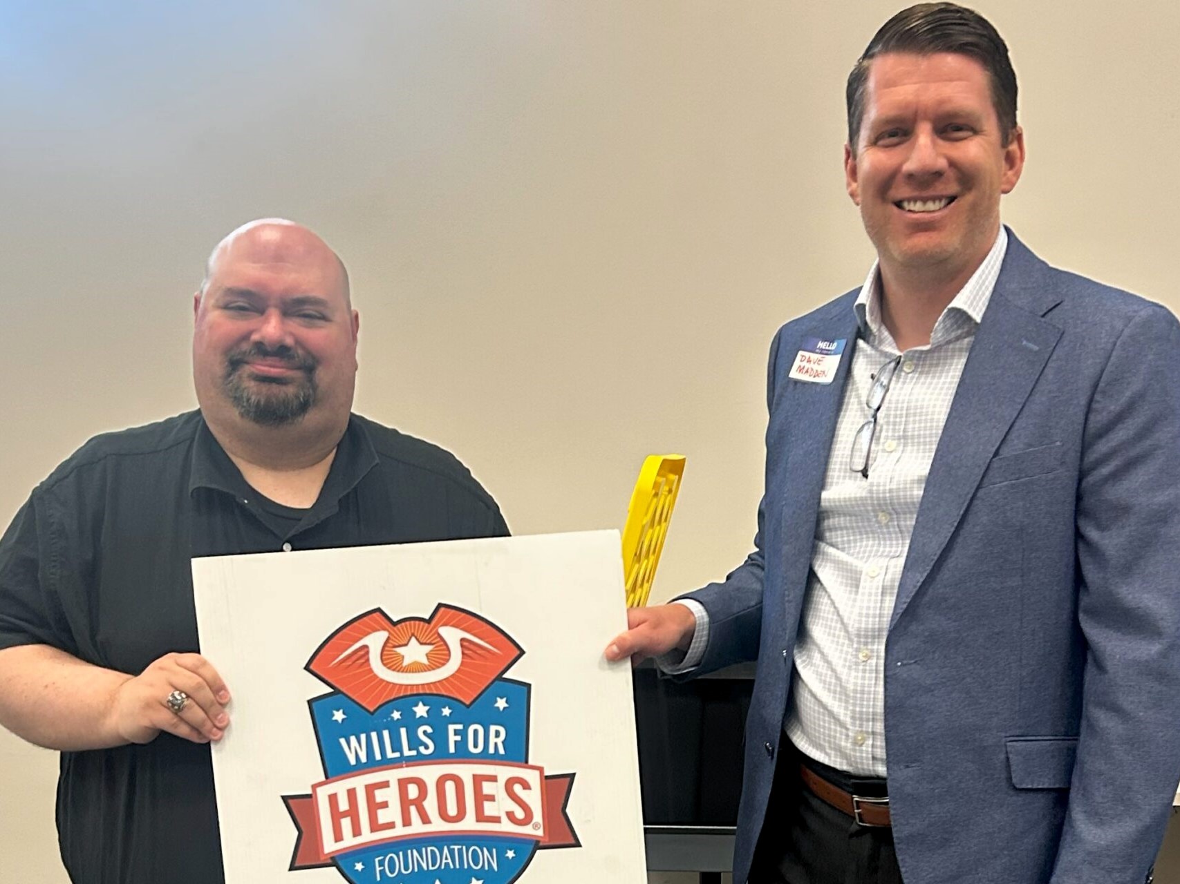 Chicago attorney David Madden at Wills For Heroes Event